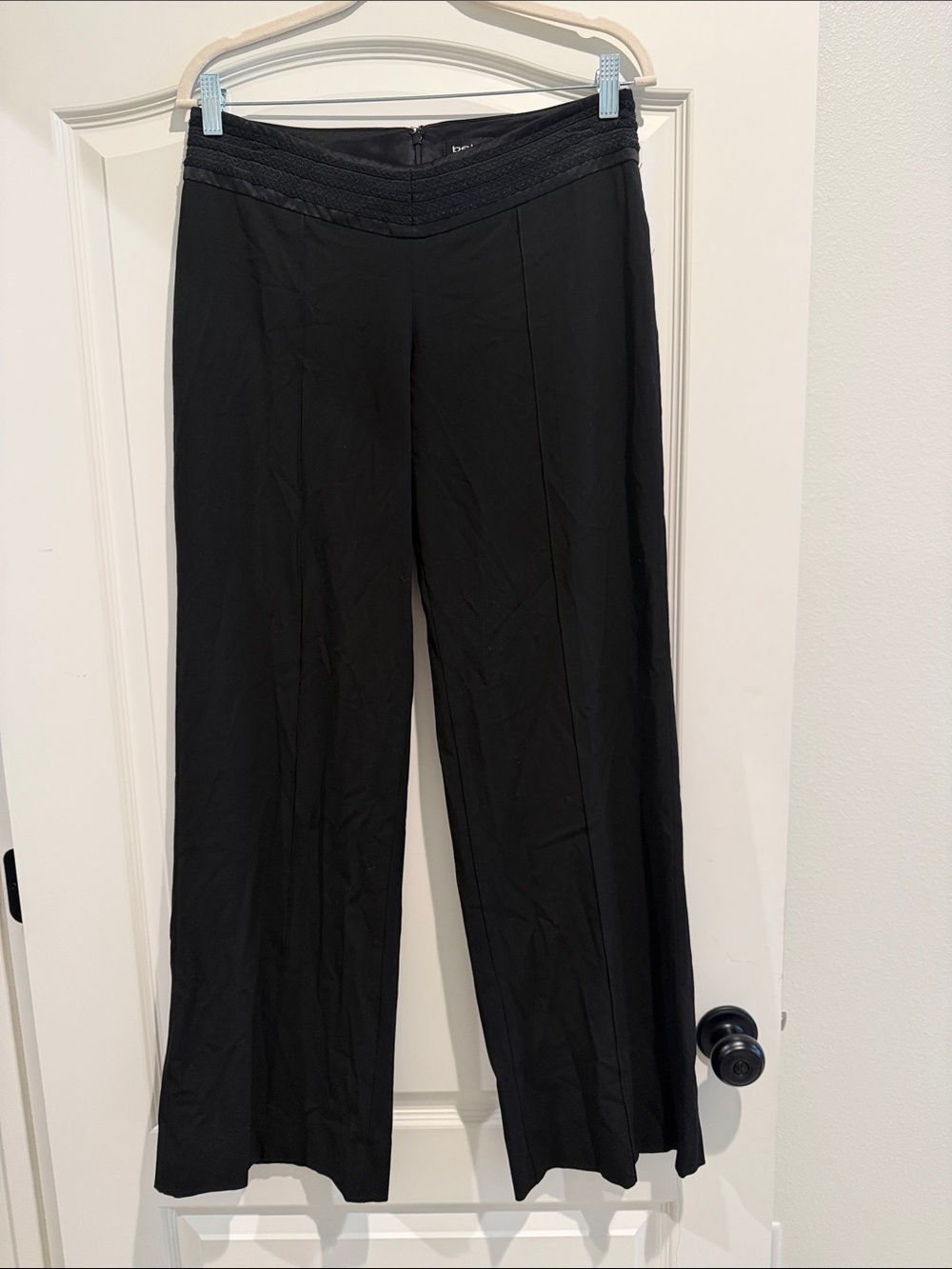 Bebe size 8 wide leg black trouser pants